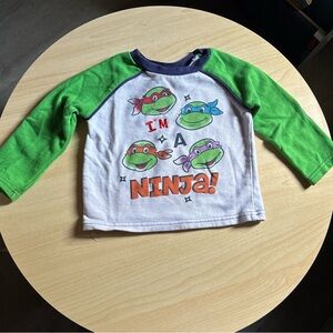 Kids' Ninja Turtles Long-Sleeve Shirt - Green/White